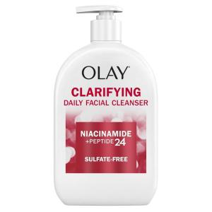 Olay Face Wash, Daily Facial Cleanser with Niacinamide, Peptides & Glycerin – Clarifying, Refreshes Skin Surface, Refines Appearance of Pores – Sulfate-Free, Paraben-Free, Oil-Free, 16 Oz(16 Fl Oz (Pack of 1))