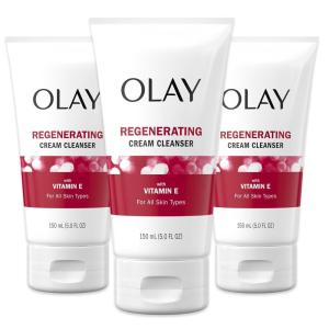 Olay Regenerist Regenerating Cream Cleanser Face Wash, 5 Fl Oz, Pack of 3(5 Fl Oz (Pack of 3))