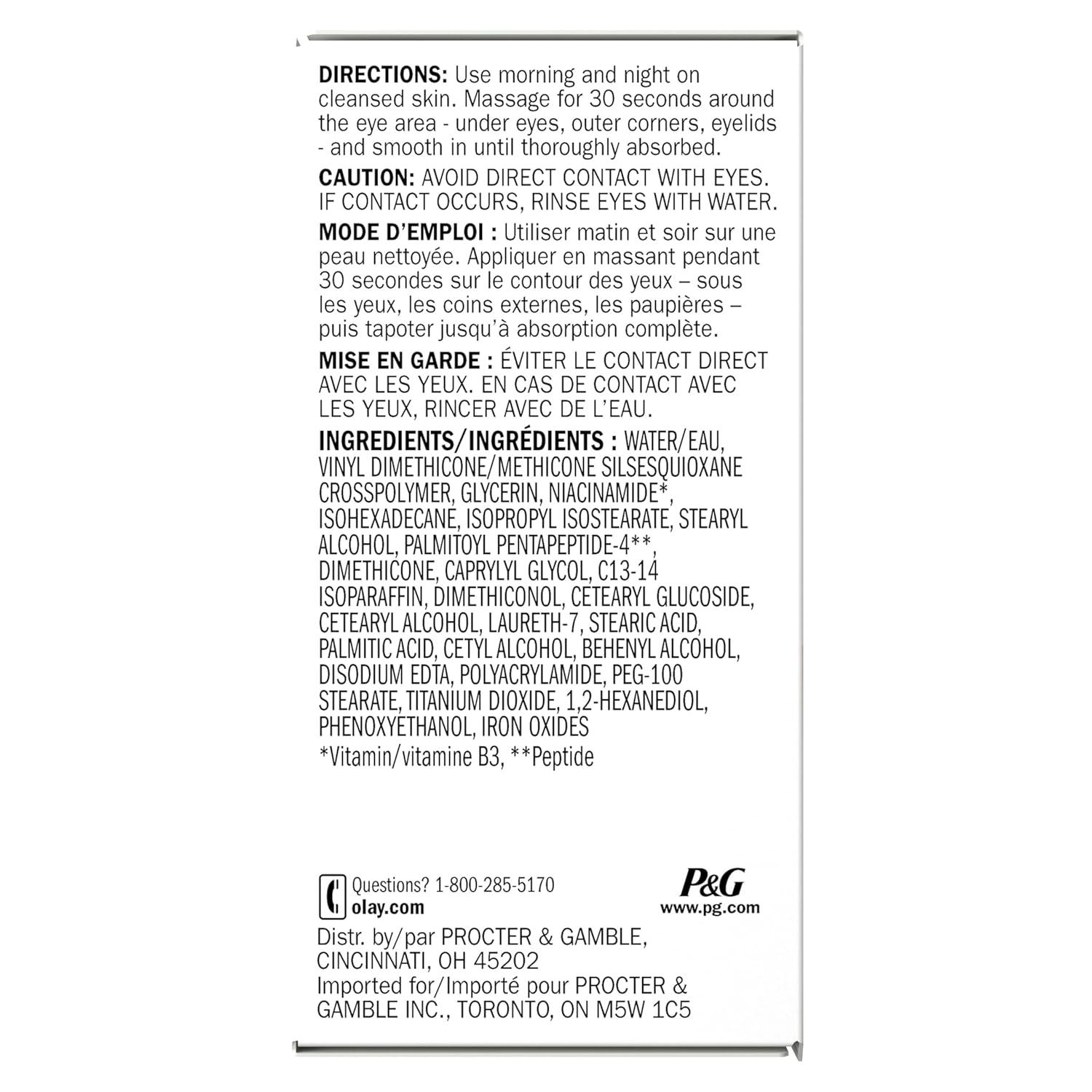 imageOlay Eyes Ultimate Eye Cream for Dark Circles Wrinkles and Puffiness 13 ml 04 fl oz04 Fl Oz Pack of 1