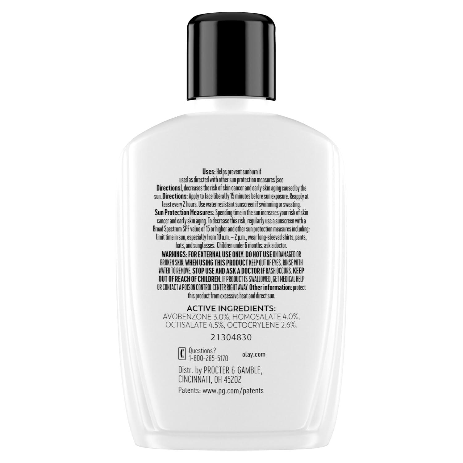 imageOlay Face Moisturizer Complete with Sunscreen SPF 15 Daily Facial Lotion for Normal Skin Lightweight Hydrating Broad Spectrum Sun Protection Vitamin C E and Niacinamide 6 Oz 2 Pack6 Fl Oz Pack of 2
