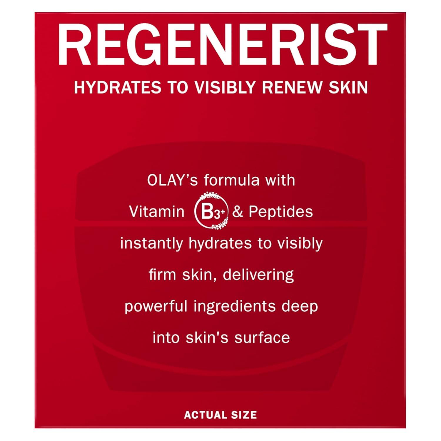 imageOlay Face Moisturizer Regenerist MicroSculpting Cream for Women FragranceFree AntiAging AntiWrinkle Firming Skin Care Triple Collagen Cream Peptide Hyaluronic Acid Niacinamide 17ozFragranceFree