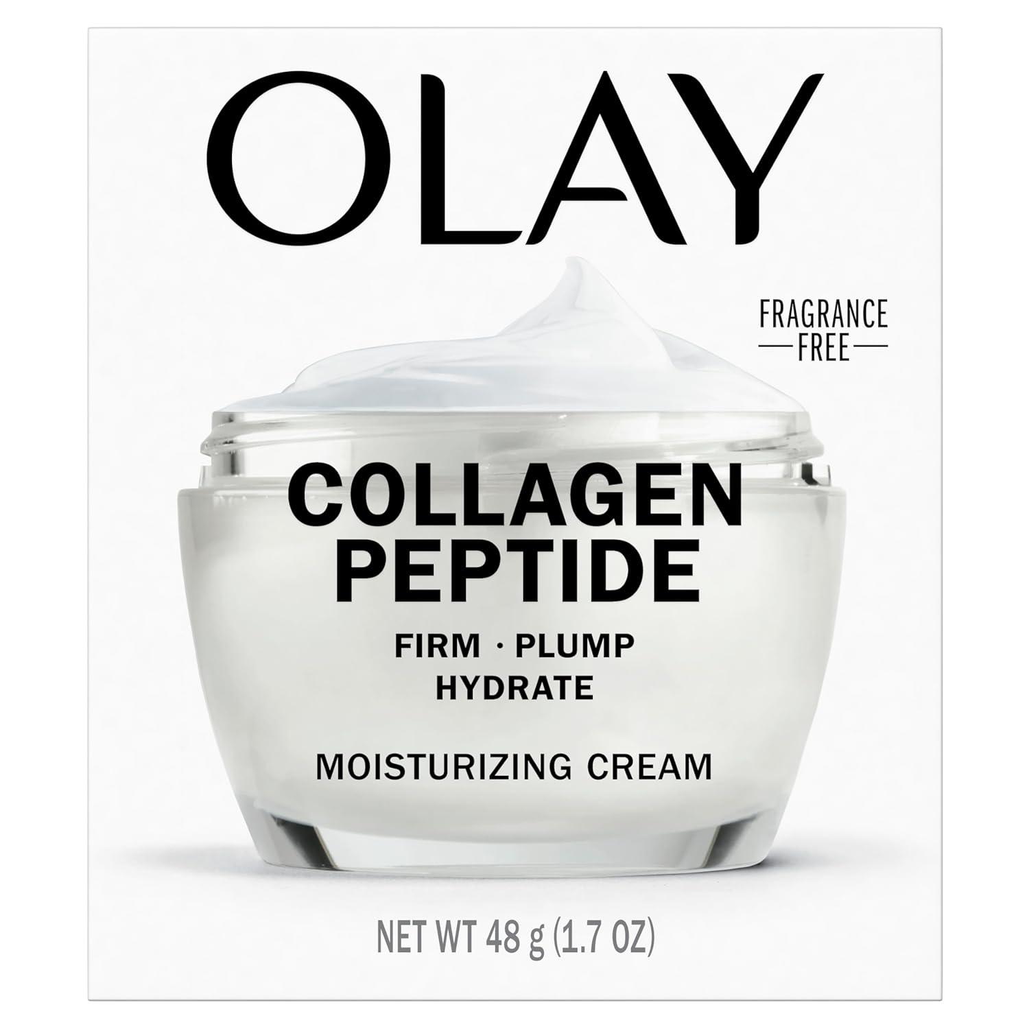 imageOlay Regenerist Radiance Collagen Peptide Face Moisturizer Firm amp Smooth Cream FragranceFree Hydrating Firming AntiAging amp AntiWrinkle 2 Oz17 Ounce Pack of 1