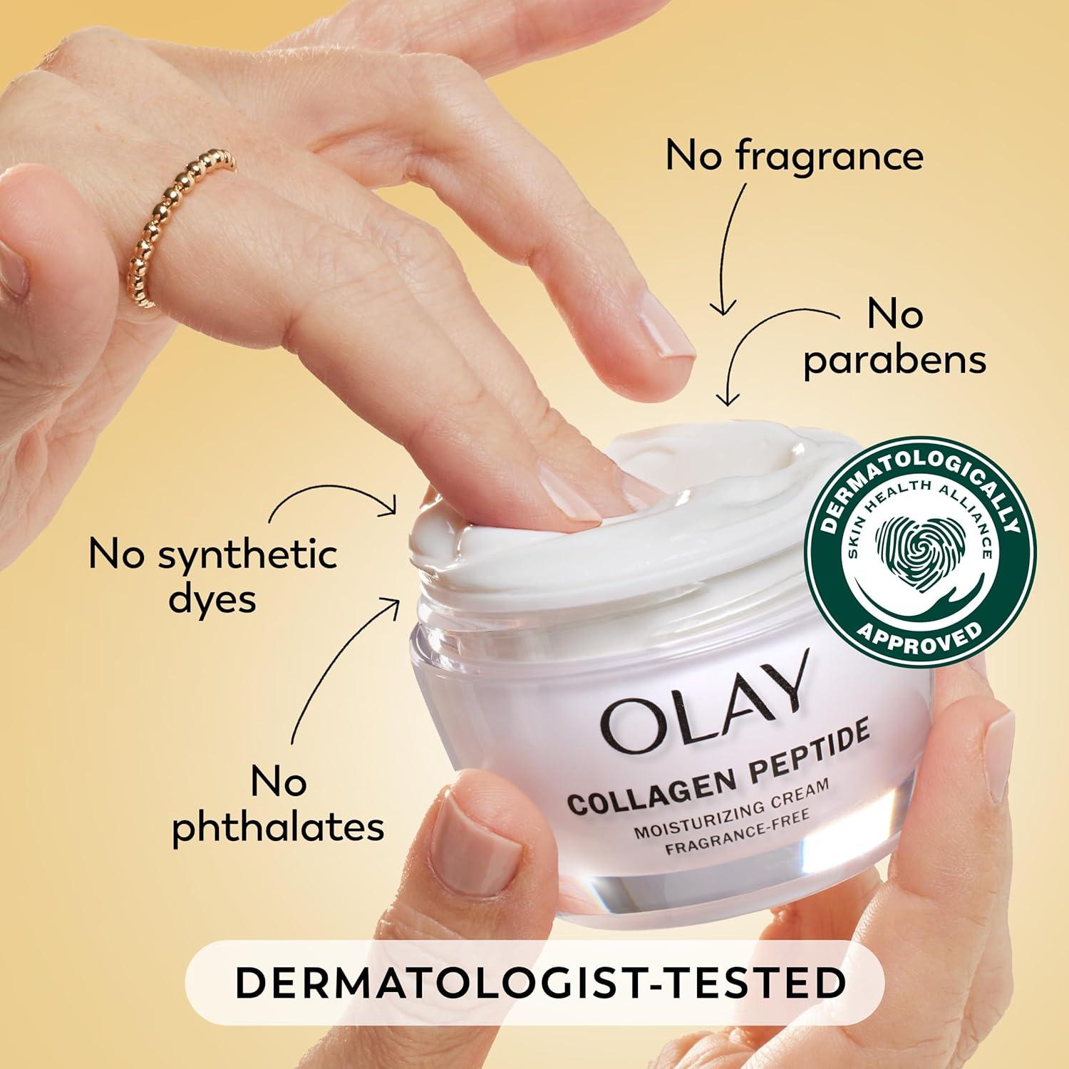 imageOlay Regenerist Radiance Collagen Peptide Face Moisturizer Firm amp Smooth Cream FragranceFree Hydrating Firming AntiAging amp AntiWrinkle 2 Oz17 Ounce Pack of 1