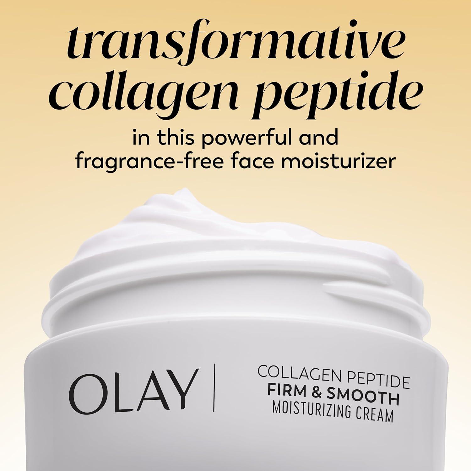 imageOlay Regenerist Radiance Collagen Peptide Face Moisturizer Firm amp Smooth Cream FragranceFree Hydrating Firming AntiAging amp AntiWrinkle 2 Oz2 Ounce Pack of 2
