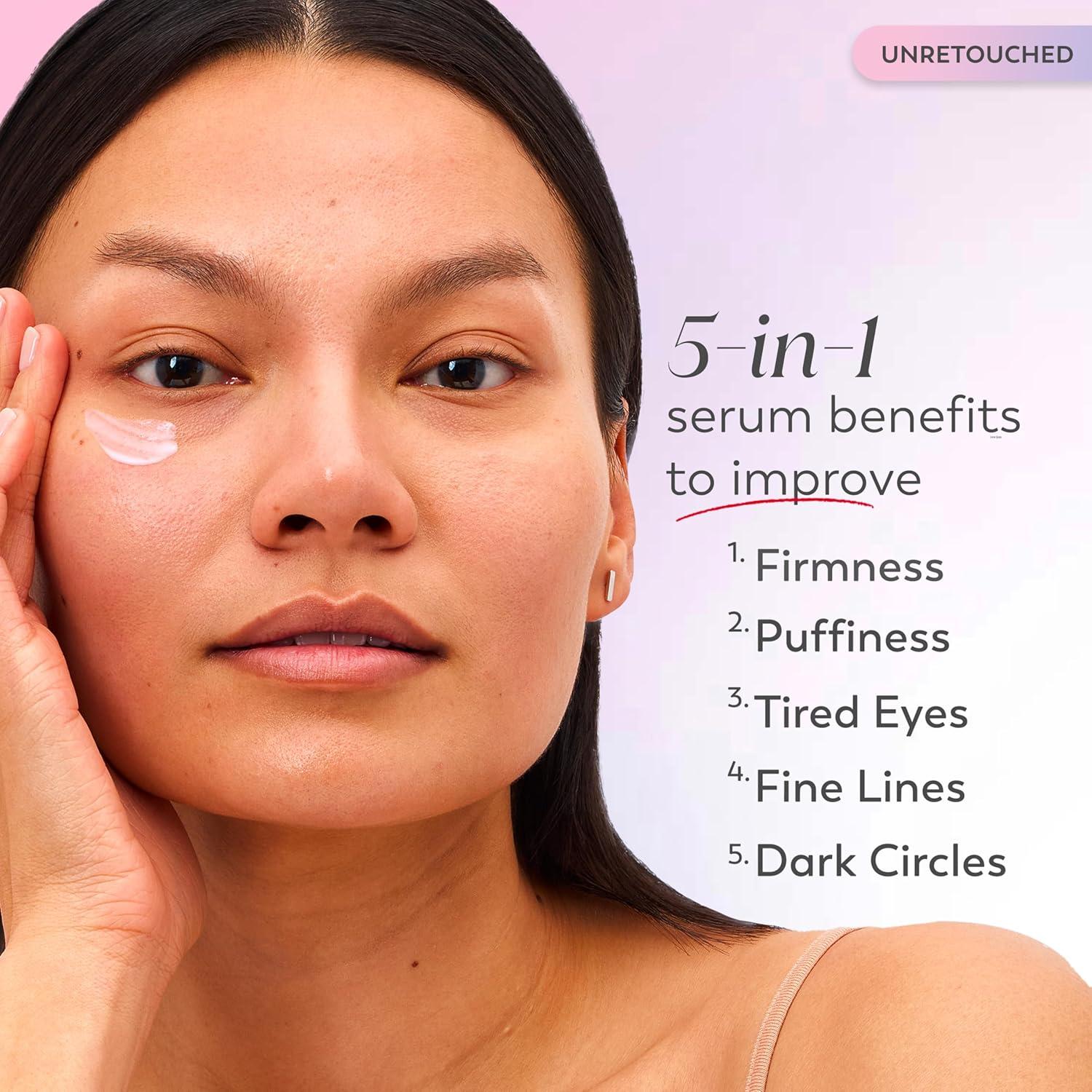 imageOlay Super Eye Serum Vitamin C Caffeine Niacinamide Amino Peptide Aloe Vera Brightens Dark Circles AntiWrinkle AntiAging Brightening Smooths Fine Lines Firming Hydrating 045 Oz
