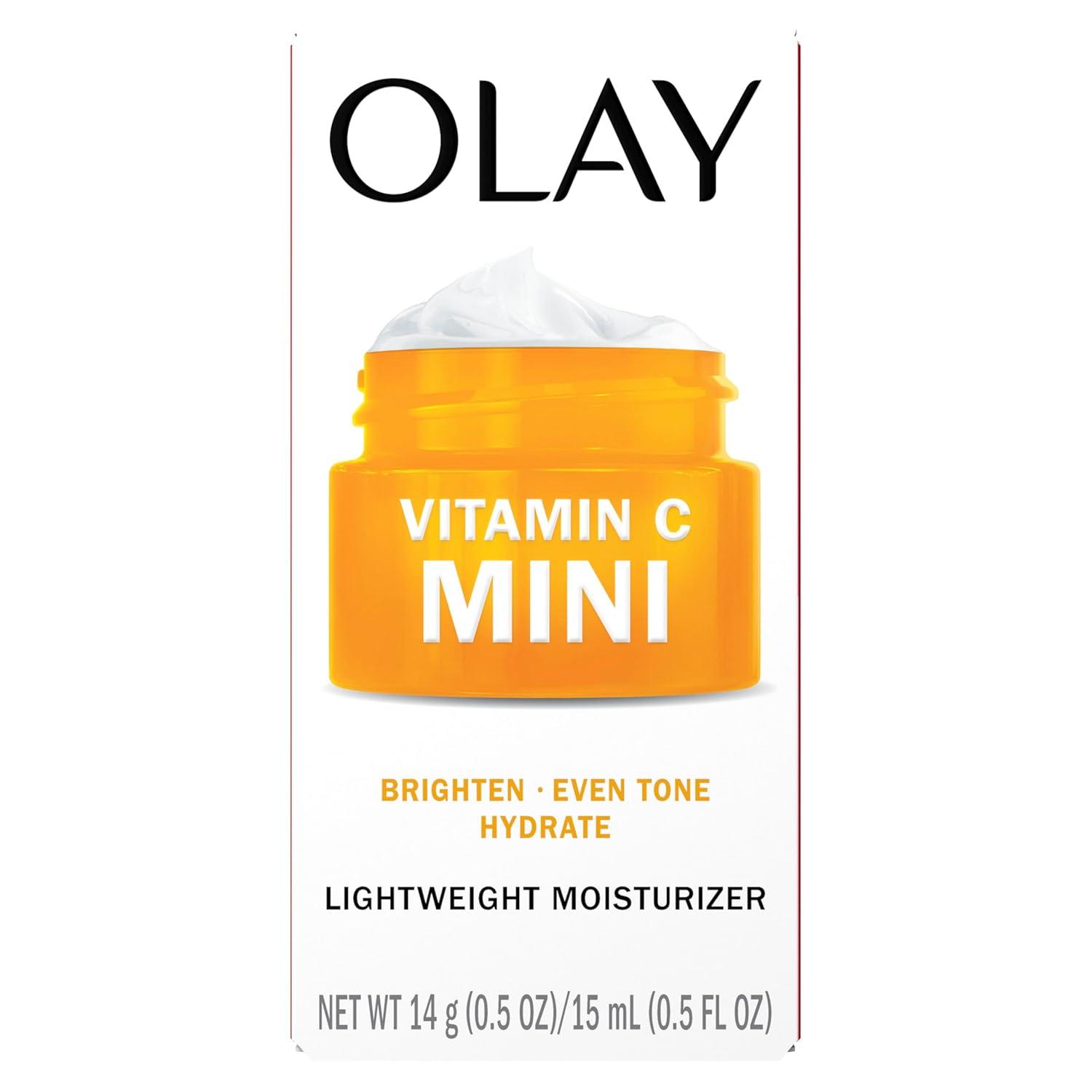 imageOlay Vitamin C MAX Face Moisturizer Brightening Cream for Women Hydrating Evens Tone Dark Spot amp Hyperpigmentation Reduction Glowing Skin Care Niaciniamide Peptides 17 Oz05 Fl Oz Pack of 1