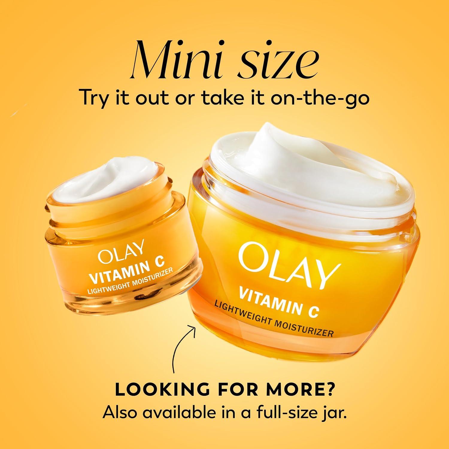 imageOlay Vitamin C MAX Face Moisturizer Brightening Cream for Women Hydrating Evens Tone Dark Spot amp Hyperpigmentation Reduction Glowing Skin Care Niaciniamide Peptides 17 Oz05 Fl Oz Pack of 1