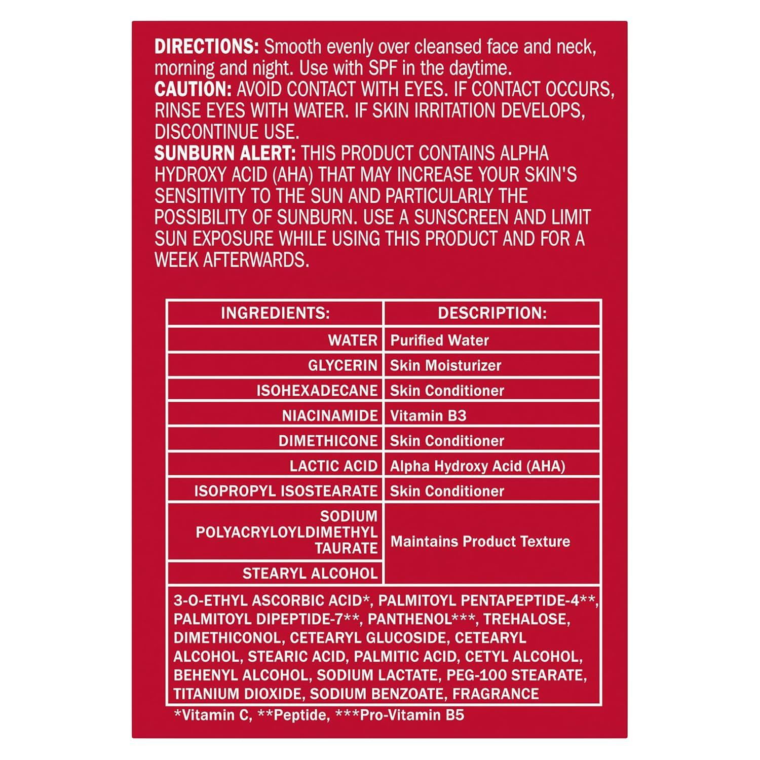 imageOlay Vitamin C MAX Face Moisturizer Brightening Cream for Women Hydrating Evens Tone Dark Spot amp Hyperpigmentation Reduction Glowing Skin Care Niaciniamide Peptides 17 Oz17 Ounce Pack of 1