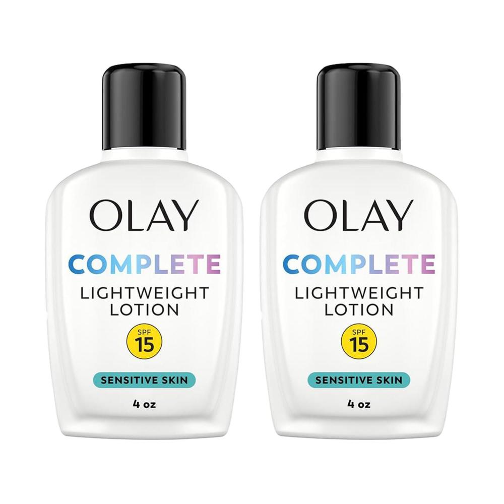 imageOlay Face Moisturizer Complete with Sunscreen SPF 15 Daily Facial Lotion for Normal Skin Lightweight Hydrating Broad Spectrum Sun Protection Vitamin C E and Niacinamide 6 Oz 2 Pack6 Fl Oz Pack of 2