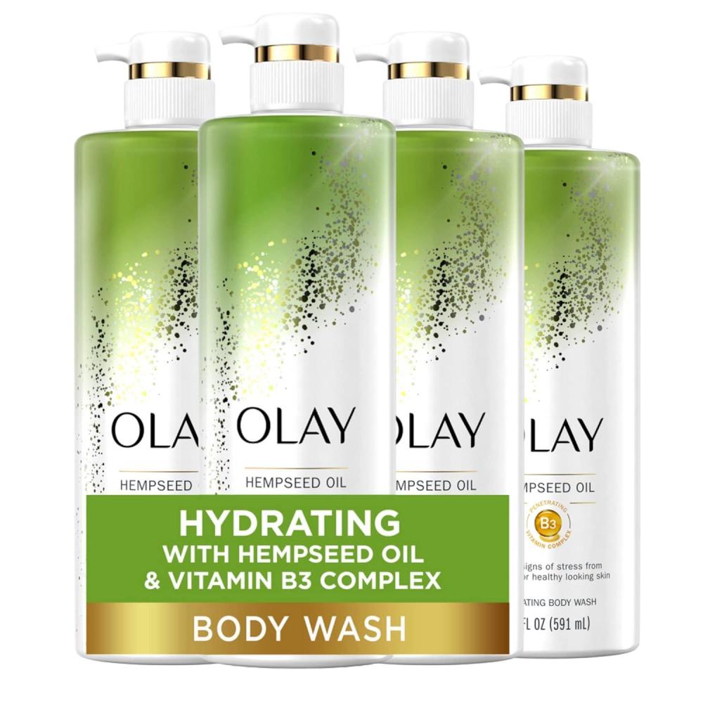 imageOlay Moisturizing Body Wash for Women with Witch Hazel and Vitamin B3 20 fl oz Pack of 4Original