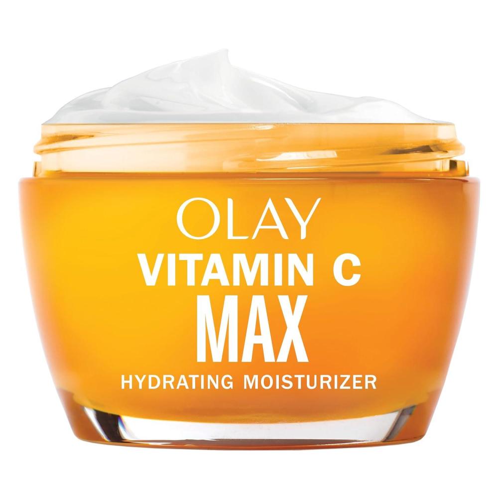 imageOlay Vitamin C MAX Face Moisturizer Brightening Cream for Women Hydrating Evens Tone Dark Spot amp Hyperpigmentation Reduction Glowing Skin Care Niaciniamide Peptides 17 Oz17 Ounce Pack of 1