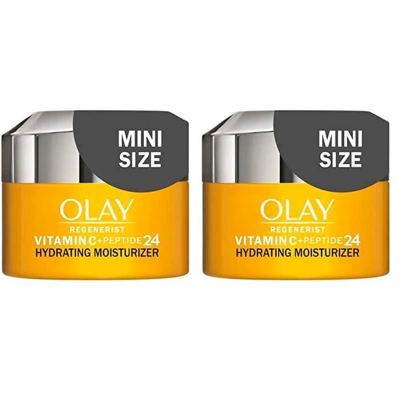 imageOlay Vitamin C MAX Face Moisturizer Brightening Cream for Women Hydrating Evens Tone Dark Spot amp Hyperpigmentation Reduction Glowing Skin Care Niaciniamide Peptides 17 Oz05 Fl Oz Pack of 2