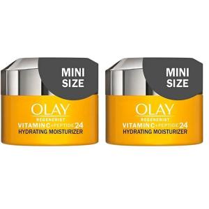 Olay Vitamin C MAX Face Moisturizer, Brightening Cream for Women, Hydrating, Evens Tone, Dark Spot & Hyperpigmentation Reduction, Glowing Skin Care – Niaciniamide, Peptides 1.7 Oz(0.5 Fl Oz (Pack of 2))