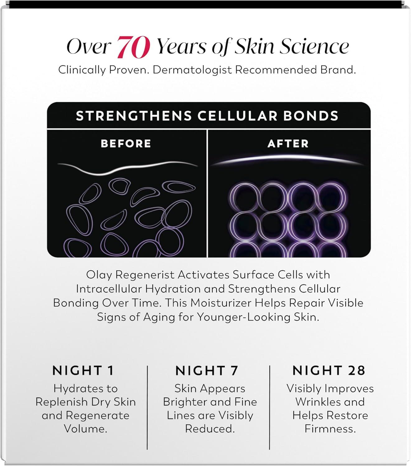 imageOlay Night Cream for Face AntiAging Face Moisturizer for Women FragranceFree Skin Care AntiWrinkle Exfoliate Smooths Texture Triple Collagen Cream Niacinamide ProVitamin B5 17Oz