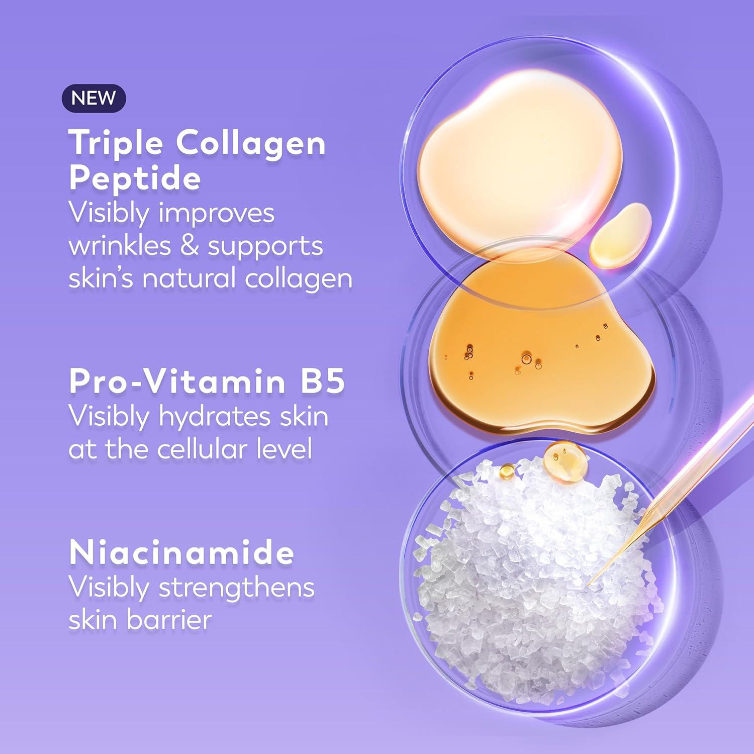 imageOlay Night Cream for Face AntiAging Face Moisturizer for Women FragranceFree Skin Care AntiWrinkle Exfoliate Smooths Texture Triple Collagen Cream Niacinamide ProVitamin B5 17Oz