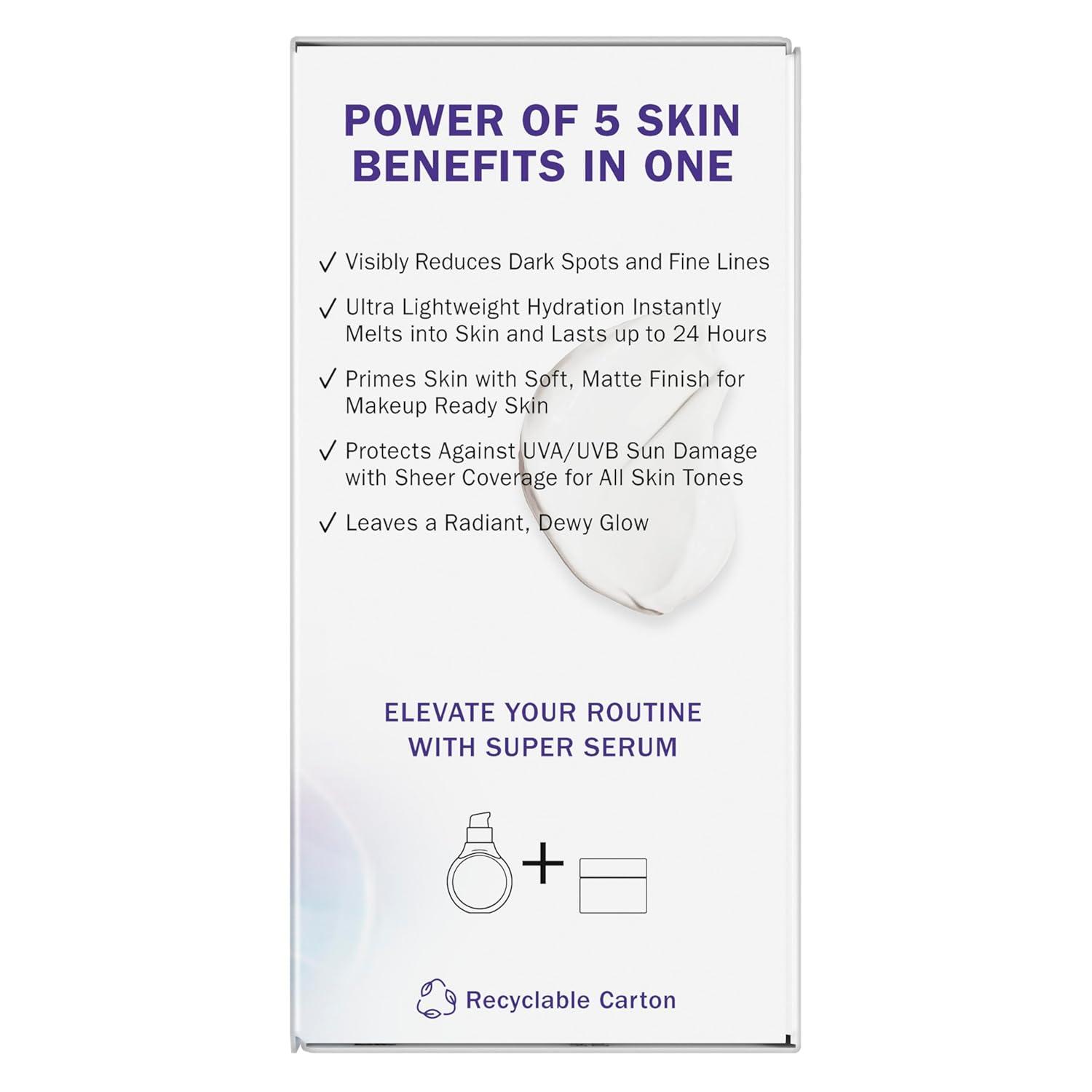 imageOlay Super Cream with Sunscreen SPF 30 Lightweight Face Moisturizer with Sun Protection 5in1 Skin Care Benefits Hydrating Brightening Firming Niacinamide Vitamin C Collagen Peptide 17 ozFloral and Ginger