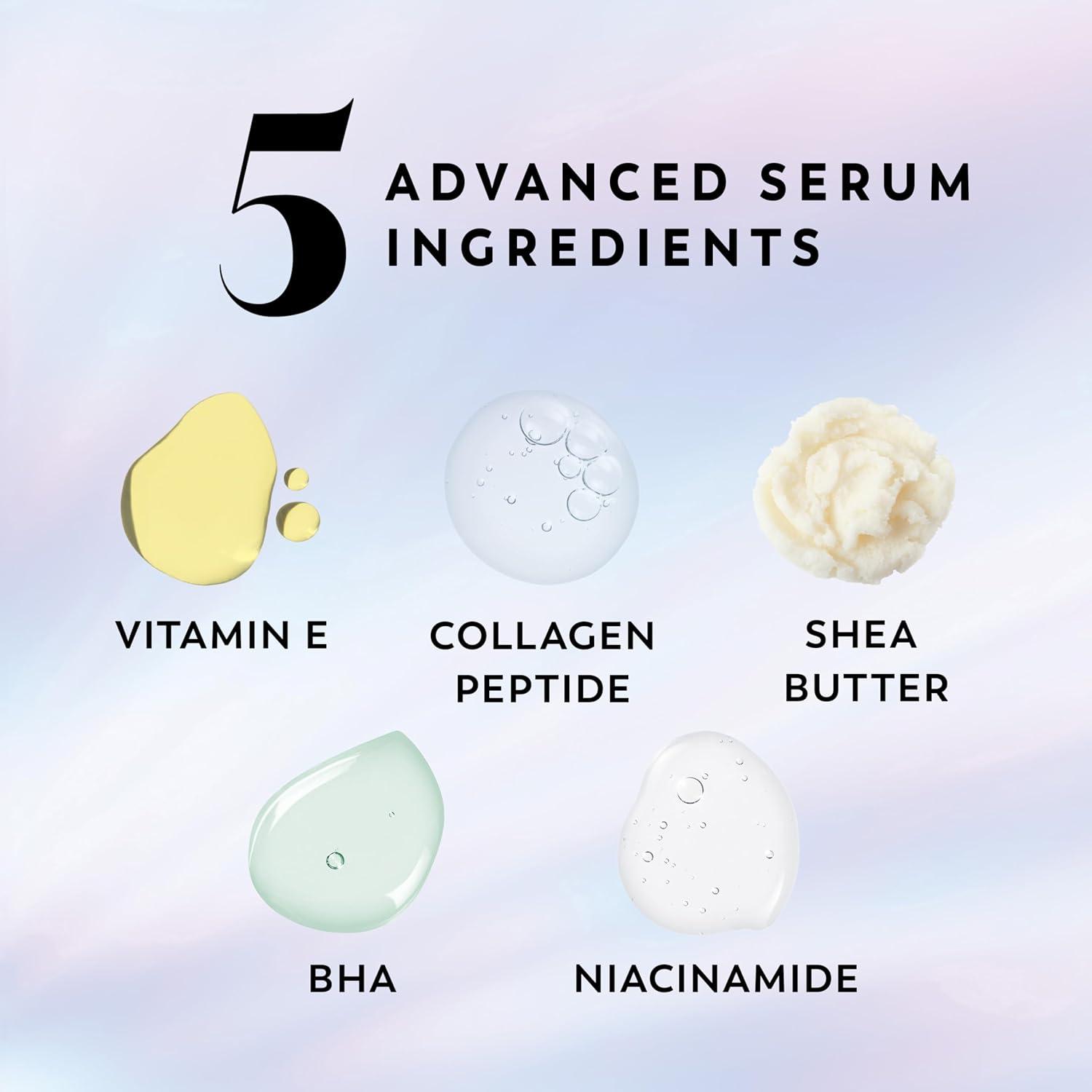 imageOlay Super Serum Body Wash for Normal Skin 24hr Long Lasting Hydration 5 Ingredient Serum Complex for Bright Even Firm Luminous Skin 185 fl ozCoconut Vanilla Soft Wood