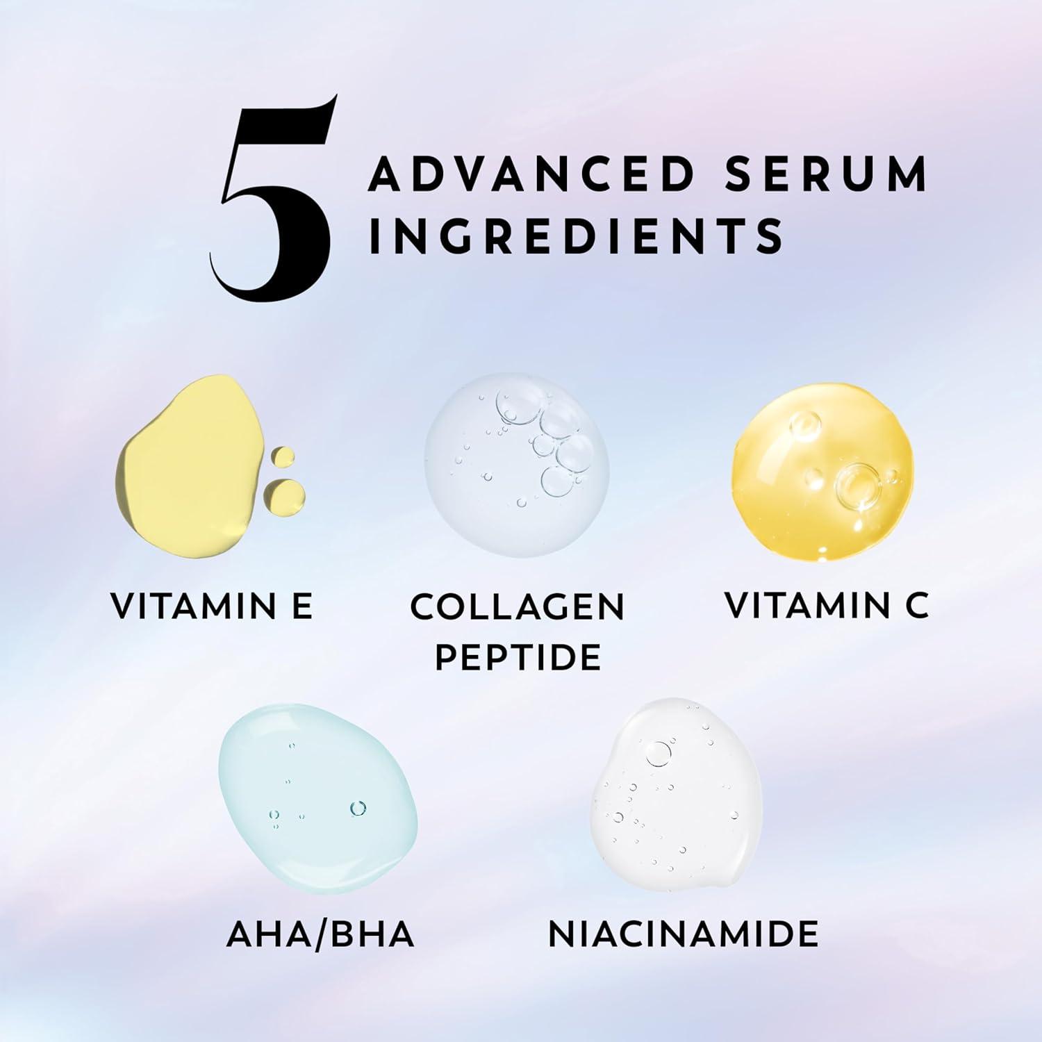imageOlay Super Serum Body Wash for Normal Skin 24hr Long Lasting Hydration 5 Ingredient Serum Complex for Bright Even Firm Luminous Skin 185 fl ozRough Bumpy