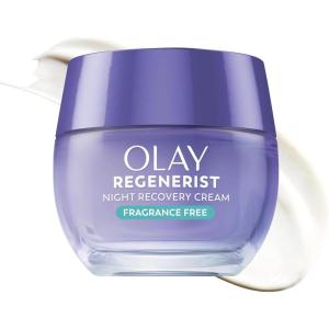 Olay Night Cream for Face, Anti-Aging Face Moisturizer for Women – Fragrance-Free Skin Care, Anti-Wrinkle, Exfoliate, Smooths Texture – Triple Collagen Cream, Niacinamide, Pro-Vitamin B5, 1.7Oz
