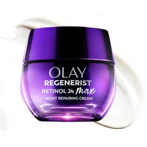 Olay Retinol Night Cream for Women, MAX, Anti-Aging Face Mousturizer, Fragrance-Free, Non Greasy – Anti-Wrinkle, Smooth Fine Lines, Hydrating Skin Care – Triple Collagen Cream, Niacinamide, 1.7oz(1 Ounce (Pack of 1))