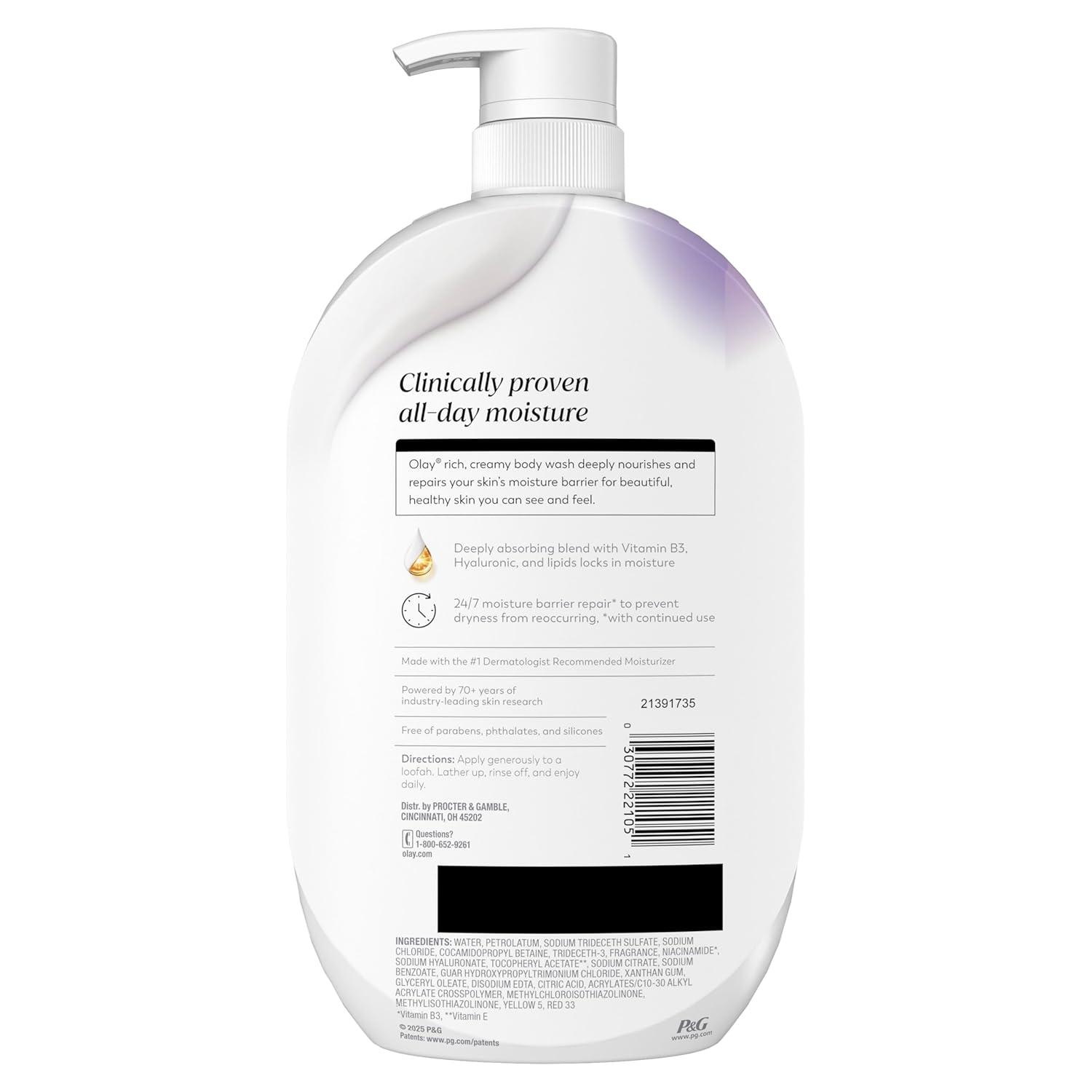 imageOlay Body Wash for Women Age Defy with Vitamin E 247 Moisture Barrier Repair Hydrating amp Cleansing for Visibly Soft Skin Vitamin B3 amp Hyaluronic Blend All Skin Types 22 fl oz Pack of 2Unscented