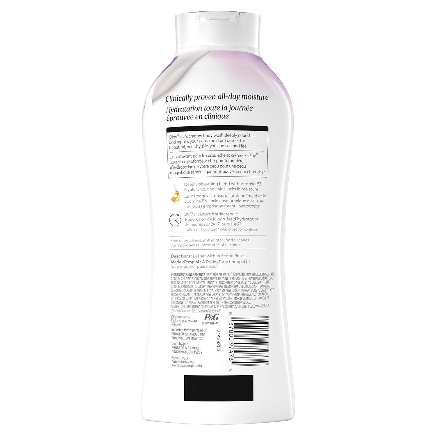 imageOlay Body Wash for Women Age Defy with Vitamin E 247 Moisture Barrier Repair Hydrating amp Cleansing for Visibly Soft Skin Vitamin B3 amp Hyaluronic Blend All Skin Types 22 fl oz Pack of 2Unscented