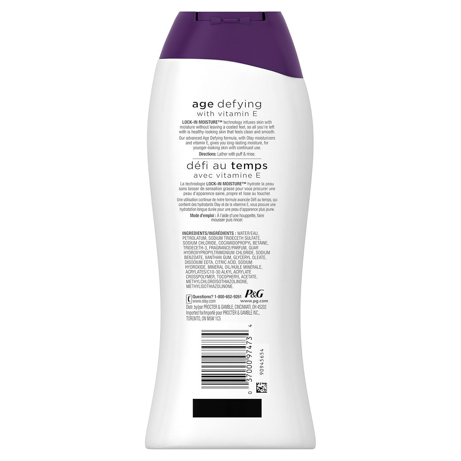 imageOlay Body Wash for Women Age Defy with Vitamin E 247 Moisture Barrier Repair Hydrating amp Cleansing for Visibly Soft Skin Vitamin B3 amp Hyaluronic Blend All Skin Types 22 fl oz Pack of 2Unscented