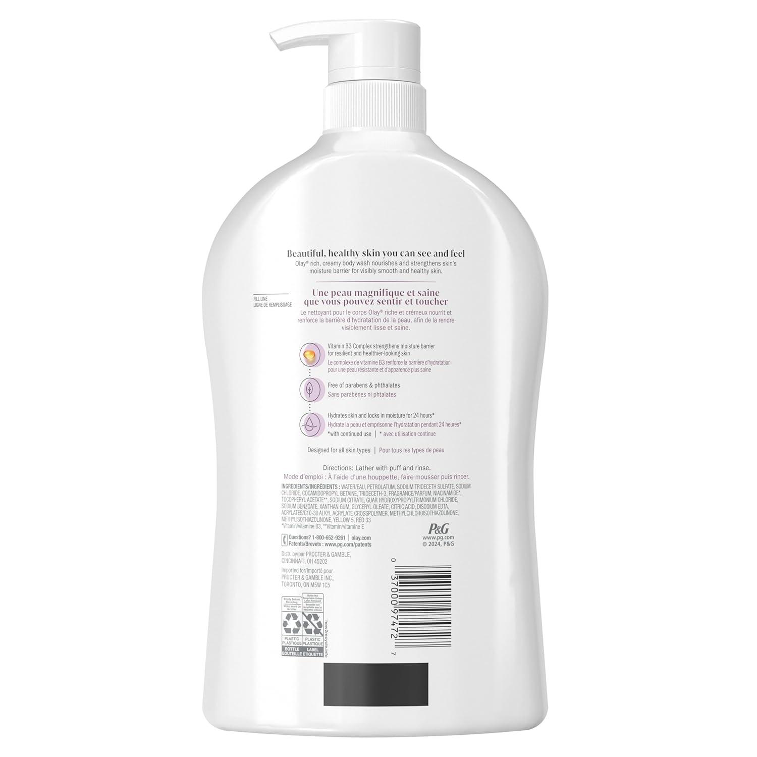 imageOlay Body Wash for Women Age Defy with Vitamin E 247 Moisture Barrier Repair Hydrating amp Cleansing for Visibly Soft Skin Vitamin B3 amp Hyaluronic Blend All Skin Types 22 fl oz Pack of 2Age Defying
