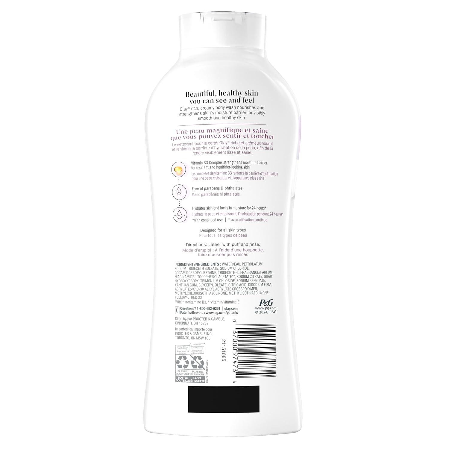 imageOlay Body Wash for Women Age Defy with Vitamin E 247 Moisture Barrier Repair Hydrating amp Cleansing for Visibly Soft Skin Vitamin B3 amp Hyaluronic Blend All Skin Types 22 fl oz Pack of 2Age Defying