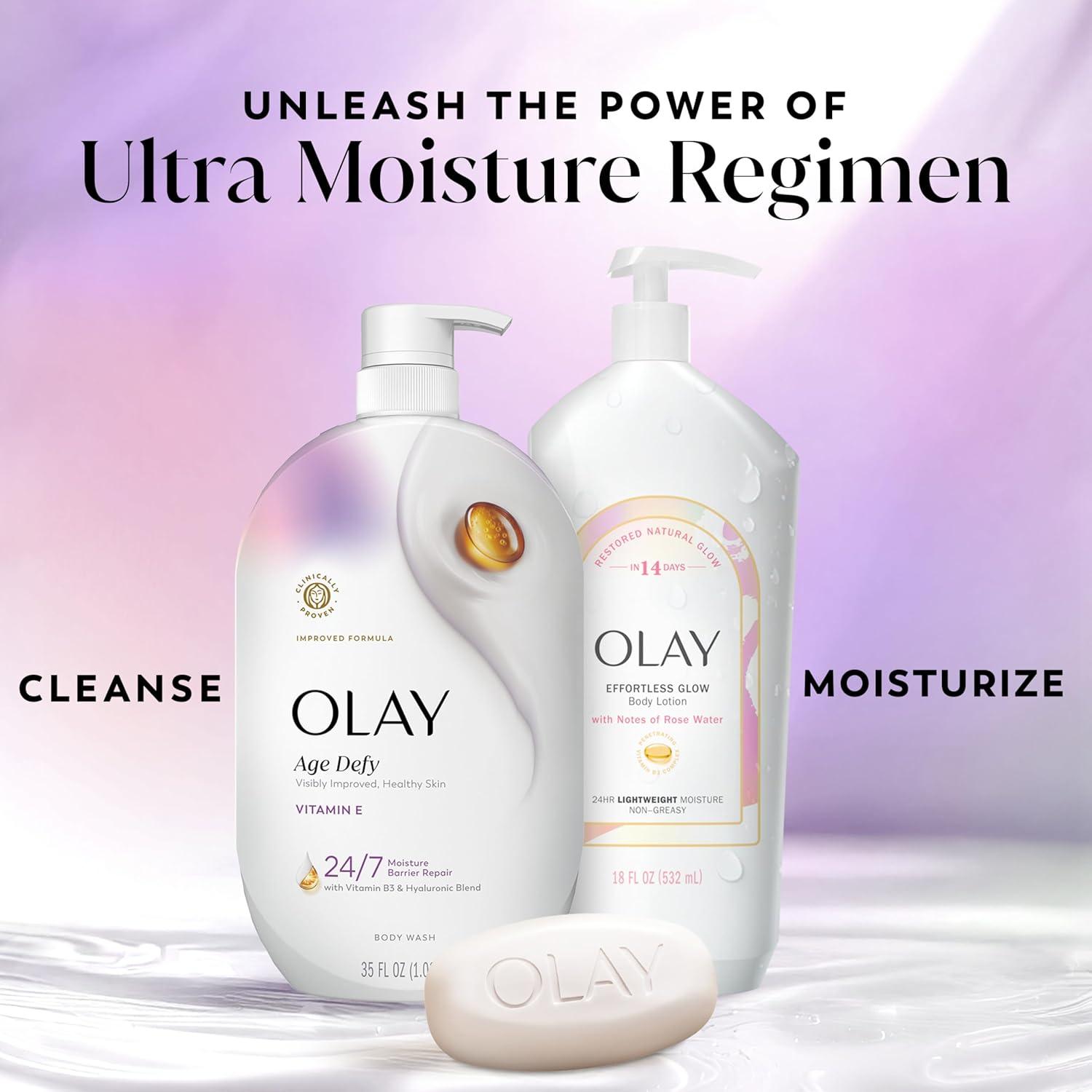 imageOlay Body Wash for Women Age Defy with Vitamin E 247 Moisture Barrier Repair Hydrating amp Cleansing for Visibly Soft Skin Vitamin B3 amp Hyaluronic Blend All Skin Types 22 fl oz Pack of 2Unscented
