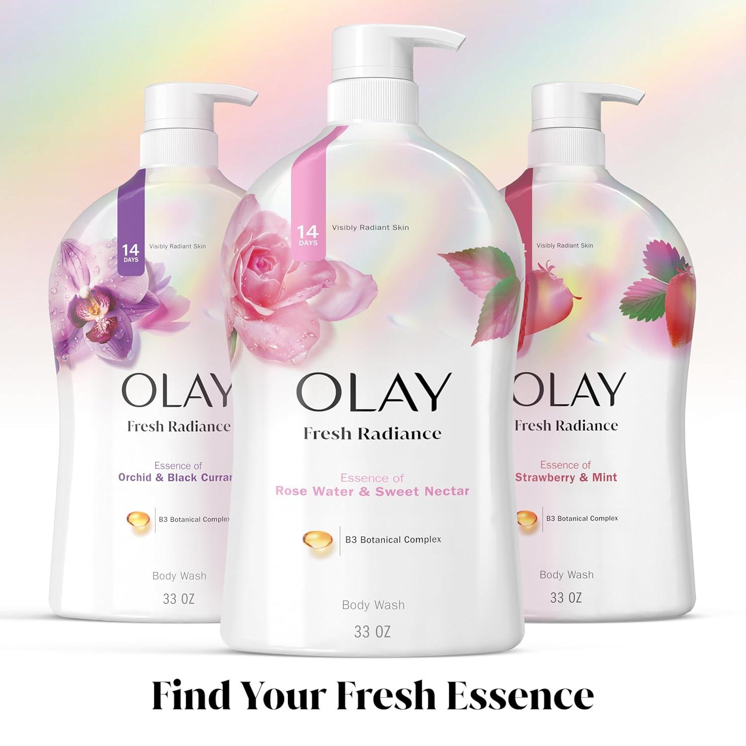 imageOlay Body Wash for Women Fresh Radiance 247 SkinLoving Freshness Visibly Radiant Plant Based Cleansers Vitamin B3 amp Antioxidant Blend For All Skin Types Cucumber amp Aloe Water Scent 22 fl ozRose