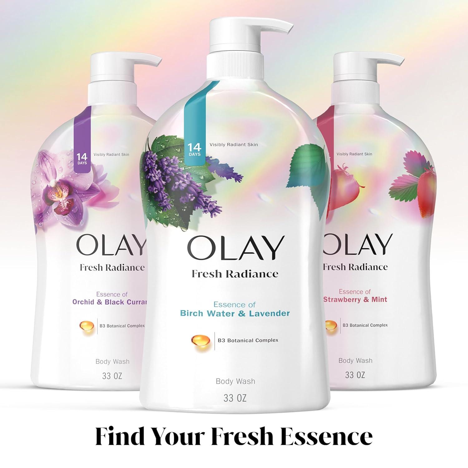 imageOlay Body Wash for Women Fresh Radiance 247 SkinLoving Freshness Visibly Radiant Plant Based Cleansers Vitamin B3 amp Antioxidant Blend For All Skin Types Cucumber amp Aloe Water Scent 22 fl ozBirch Water Lavender