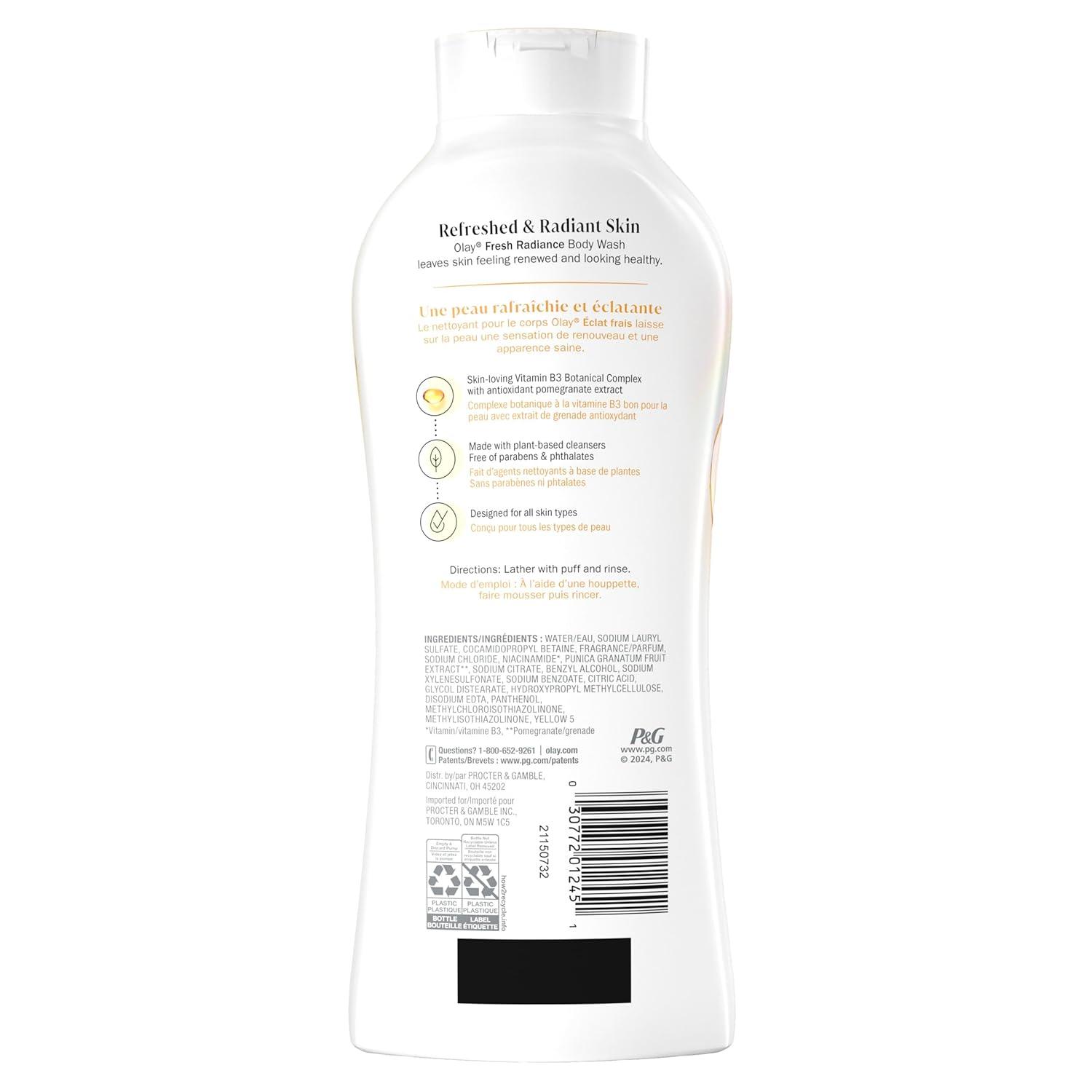 imageOlay Body Wash for Women Fresh Radiance 247 SkinLoving Freshness Visibly Radiant Plant Based Cleansers Vitamin B3 amp Antioxidant Blend For All Skin Types Cucumber amp Aloe Water Scent 22 fl ozPineapple Coconut Water