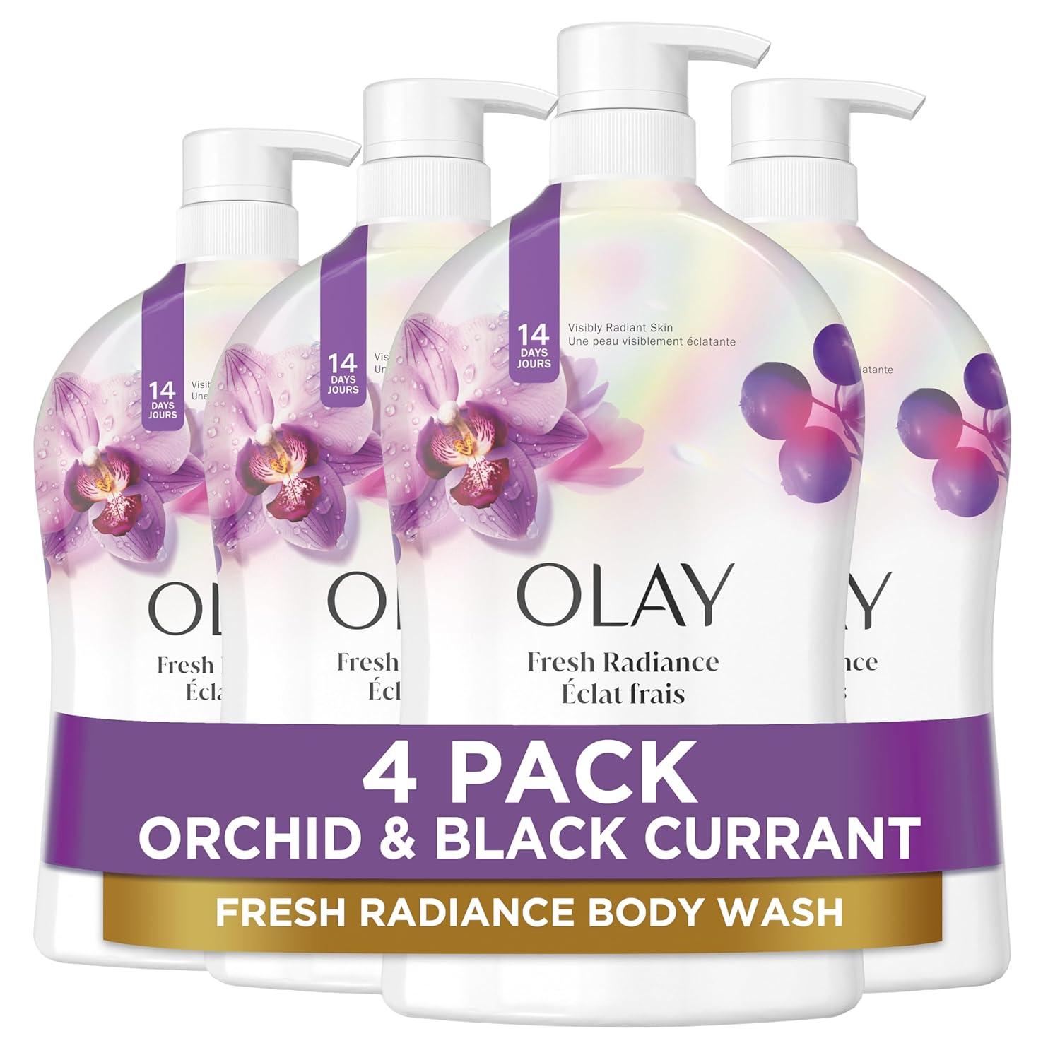 imageOlay Body Wash for Women Fresh Radiance 247 SkinLoving Freshness Visibly Radiant Plant Based Cleansers Vitamin B3 amp Antioxidant Blend For All Skin Types Cucumber amp Aloe Water Scent 22 fl ozOrchid Black Currant