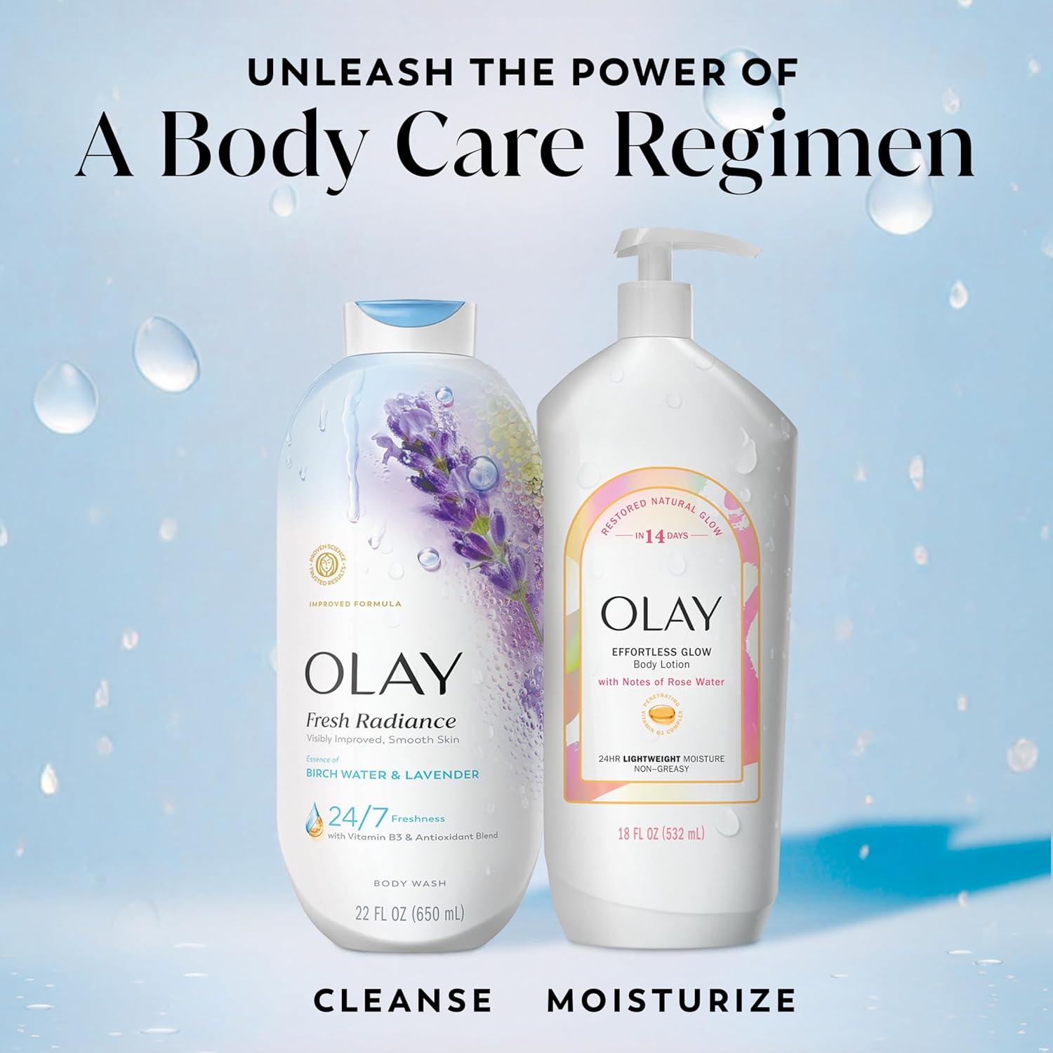 imageOlay Body Wash for Women Fresh Radiance 247 SkinLoving Freshness Visibly Radiant Plant Based Cleansers Vitamin B3 amp Antioxidant Blend For All Skin Types Cucumber amp Aloe Water Scent 22 fl ozBirch Water Lavender