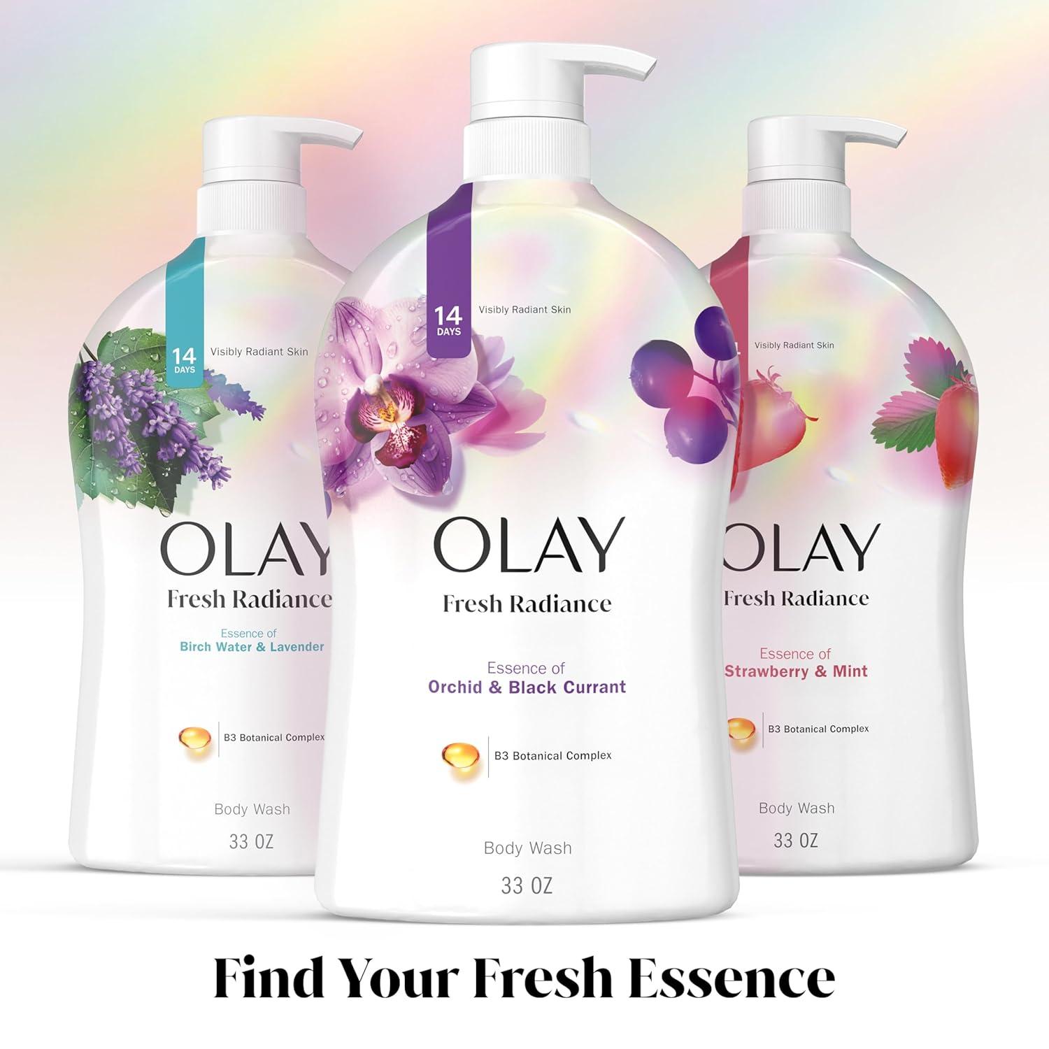 imageOlay Body Wash for Women Fresh Radiance 247 SkinLoving Freshness Visibly Radiant Plant Based Cleansers Vitamin B3 amp Antioxidant Blend For All Skin Types Cucumber amp Aloe Water Scent 22 fl ozOrchid Black Currant