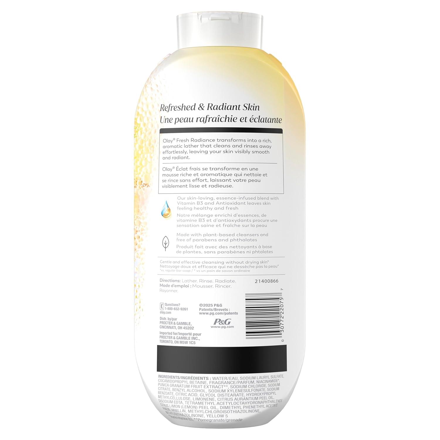 imageOlay Body Wash for Women Fresh Radiance 247 SkinLoving Freshness Visibly Radiant Plant Based Cleansers Vitamin B3 amp Antioxidant Blend For All Skin Types Cucumber amp Aloe Water Scent 22 fl ozPineapple Coconut Water
