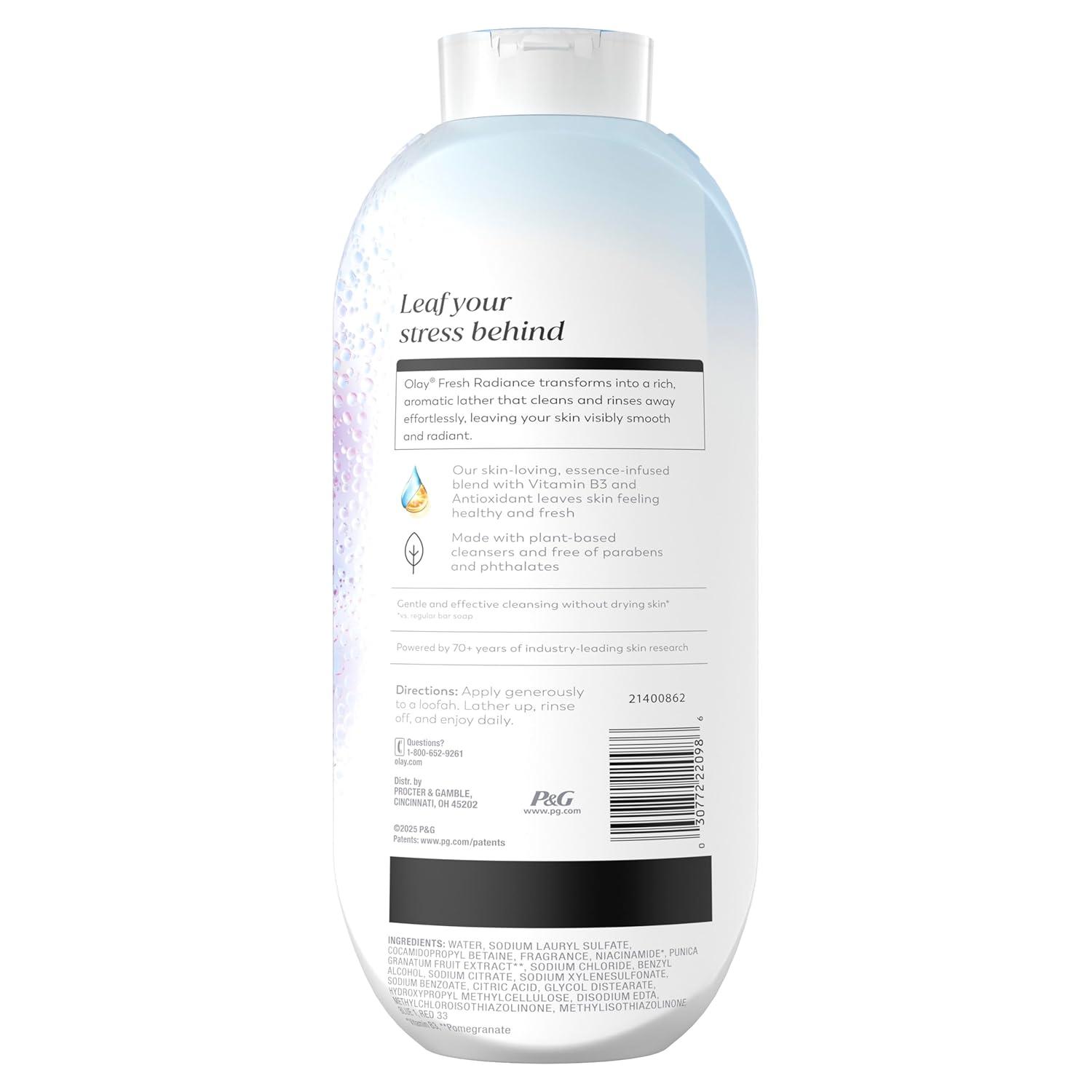 imageOlay Body Wash for Women Fresh Radiance 247 SkinLoving Freshness Visibly Radiant Plant Based Cleansers Vitamin B3 amp Antioxidant Blend For All Skin Types Cucumber amp Aloe Water Scent 22 fl ozBirch Water Lavender