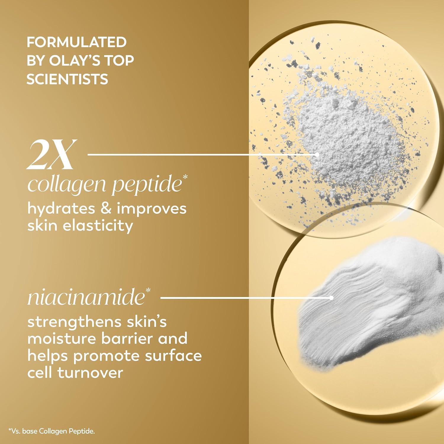 imageOlay Collagen Peptide Face Moisturizer Firming Cream for Women FragranceFree NonGreasy Hydrating AntiAging AntiWrinkle Smoothing of Fine Lines Tightening Skin Care Niacinamide 17 Oz17 Ounce Pack of 1