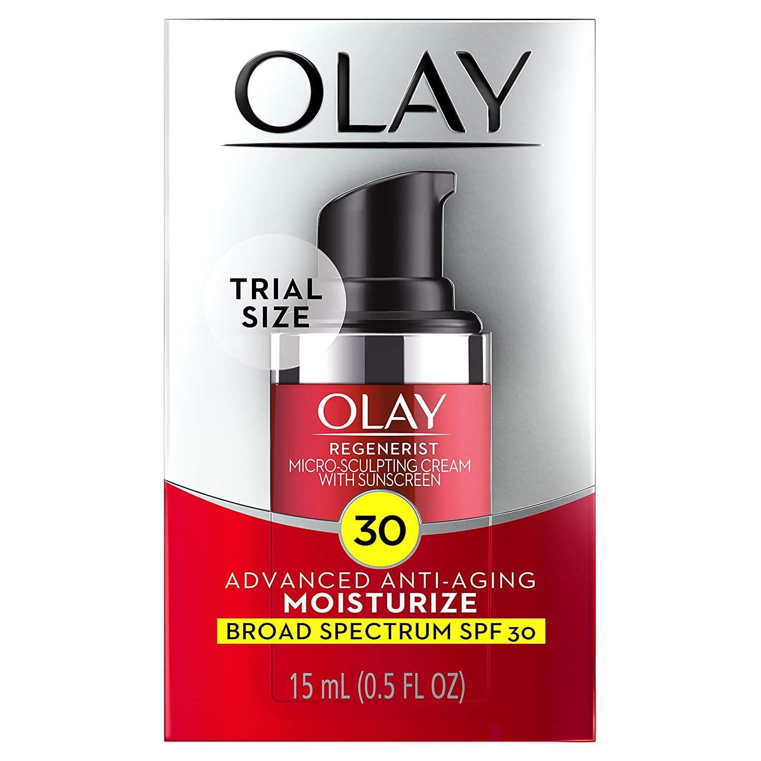 imageOlay Regenerist MicroSculpting Cream Face Moisturizer with Sunscreen SPF 30 Trial Size 05 oz05 Fl Oz Pack of 1