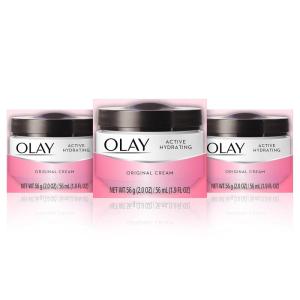 Olay Active Hydrating Cream Face Moisturizer, 1.9 fl oz(1.9 Fl Oz (Pack of 3))