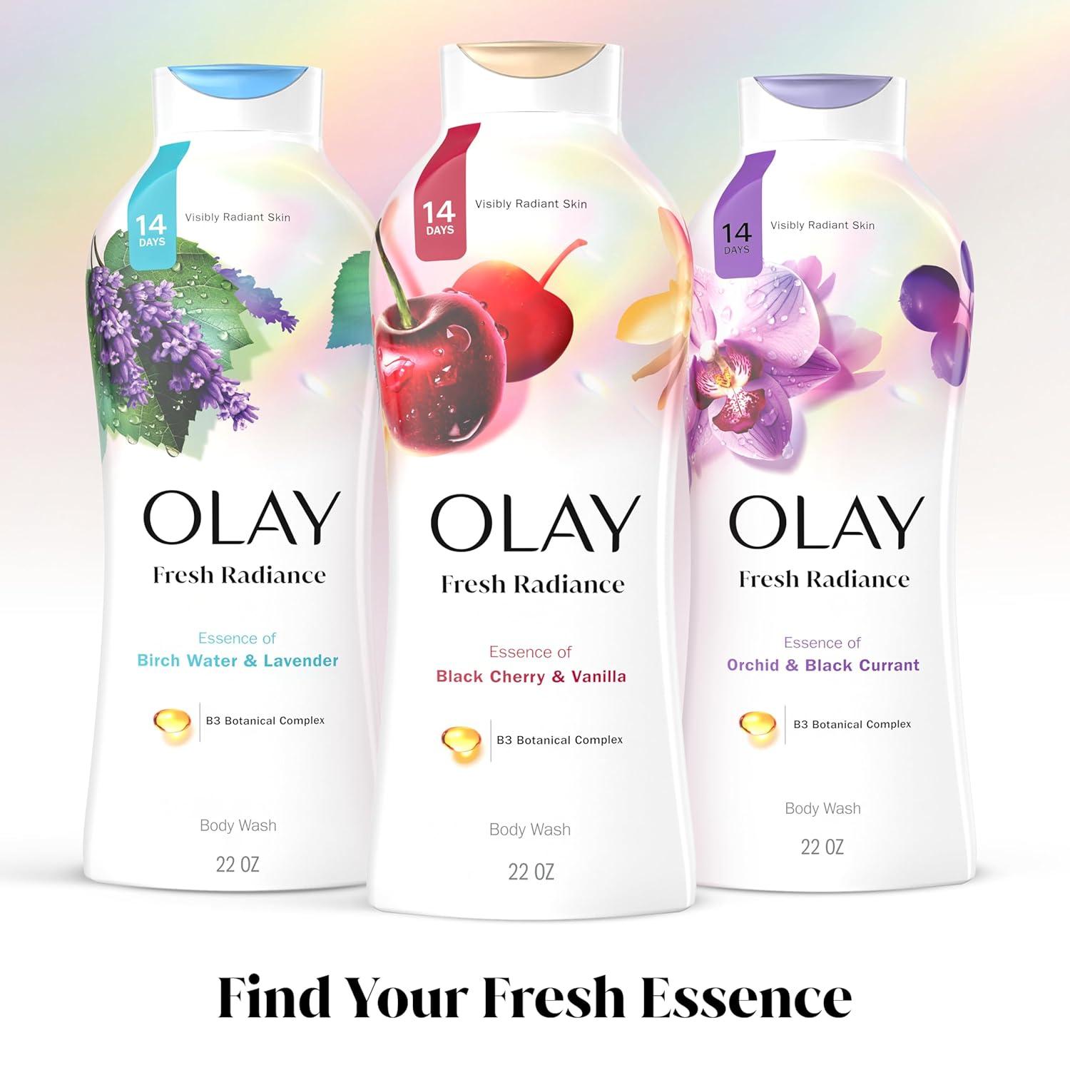 imageOlay Body Wash for Women 247 SkinLoving Freshness Miami Mocktails Plant Based Cleansers Vitamin B3 amp Antioxidant Blend For All Skin Types Mango Tango with Mango amp Hibiscus Scent 22 fl ozBlack Cherry and Vanilla