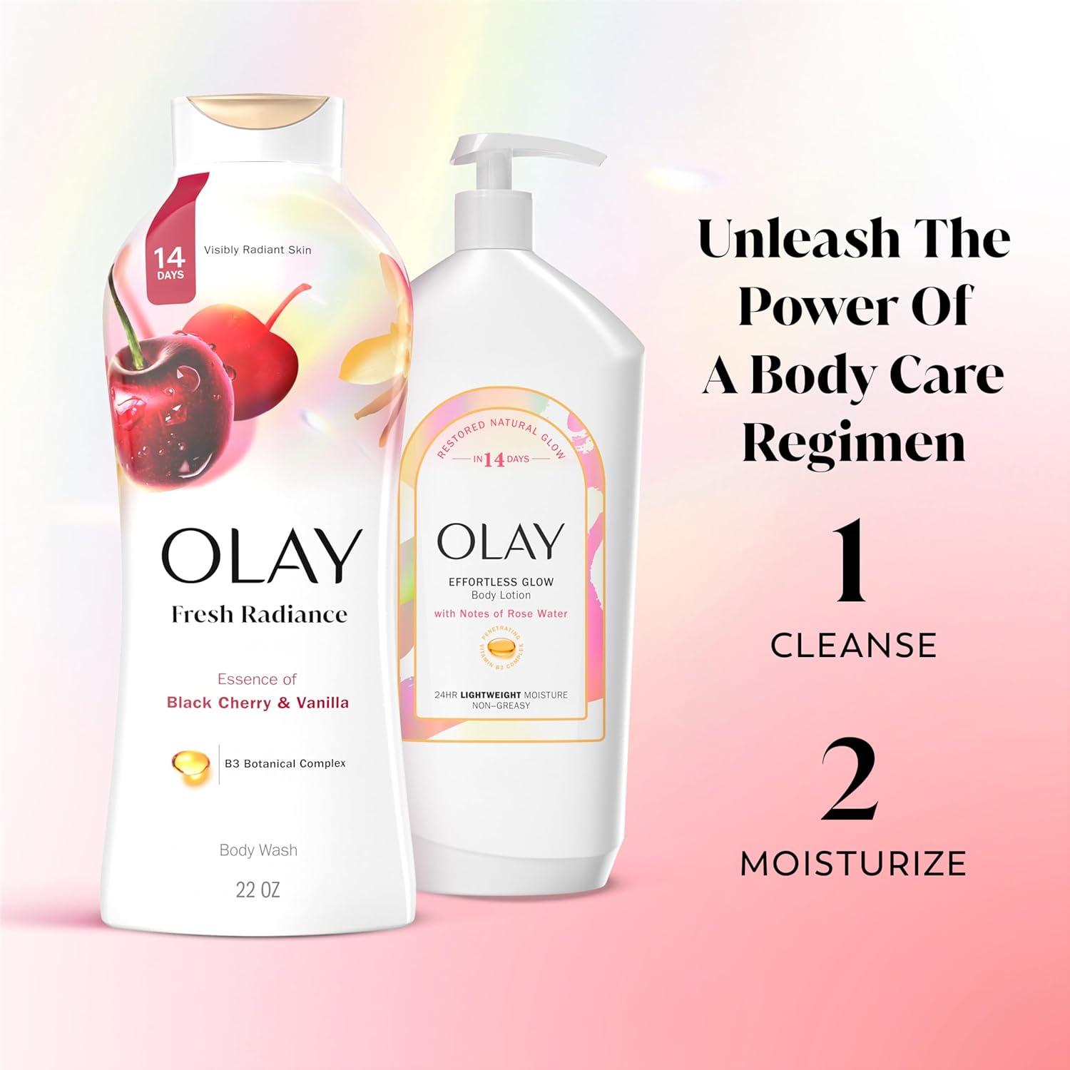 imageOlay Body Wash for Women 247 SkinLoving Freshness Miami Mocktails Plant Based Cleansers Vitamin B3 amp Antioxidant Blend For All Skin Types Mango Tango with Mango amp Hibiscus Scent 22 fl ozBlack Cherry and Vanilla