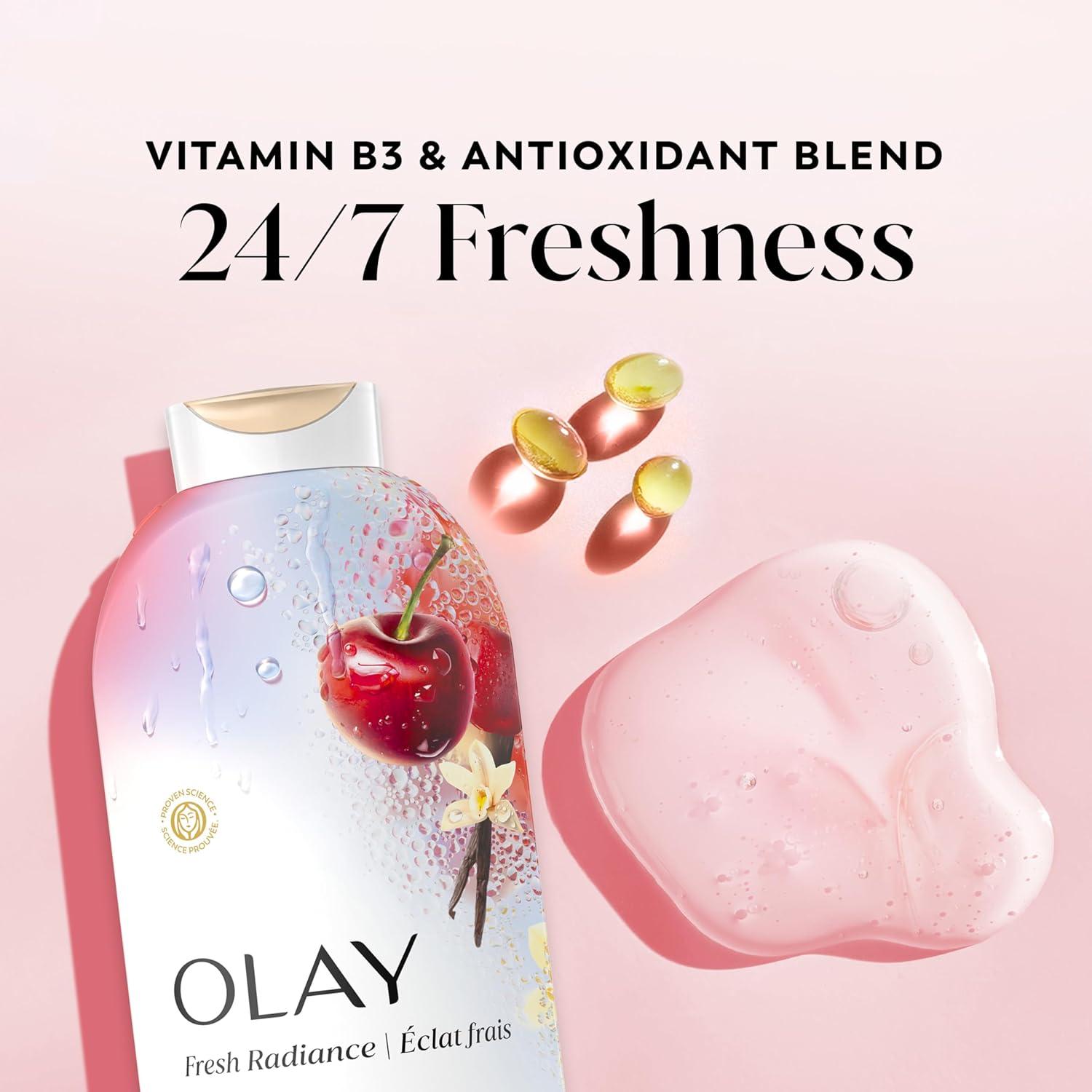 imageOlay Body Wash for Women 247 SkinLoving Freshness Miami Mocktails Plant Based Cleansers Vitamin B3 amp Antioxidant Blend For All Skin Types Mango Tango with Mango amp Hibiscus Scent 22 fl ozBlack Cherry Vanilla