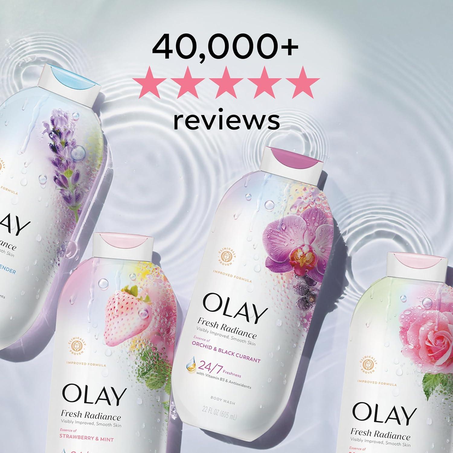 imageOlay Body Wash for Women Fresh Radiance 247 SkinLoving Freshness Visibly Radiant Plant Based Cleansers Vitamin B3 amp Antioxidant Blend All Skin Types Vanilla Blossom amp Apricot Scent 22 fl ozVanilla Blossom Apricot