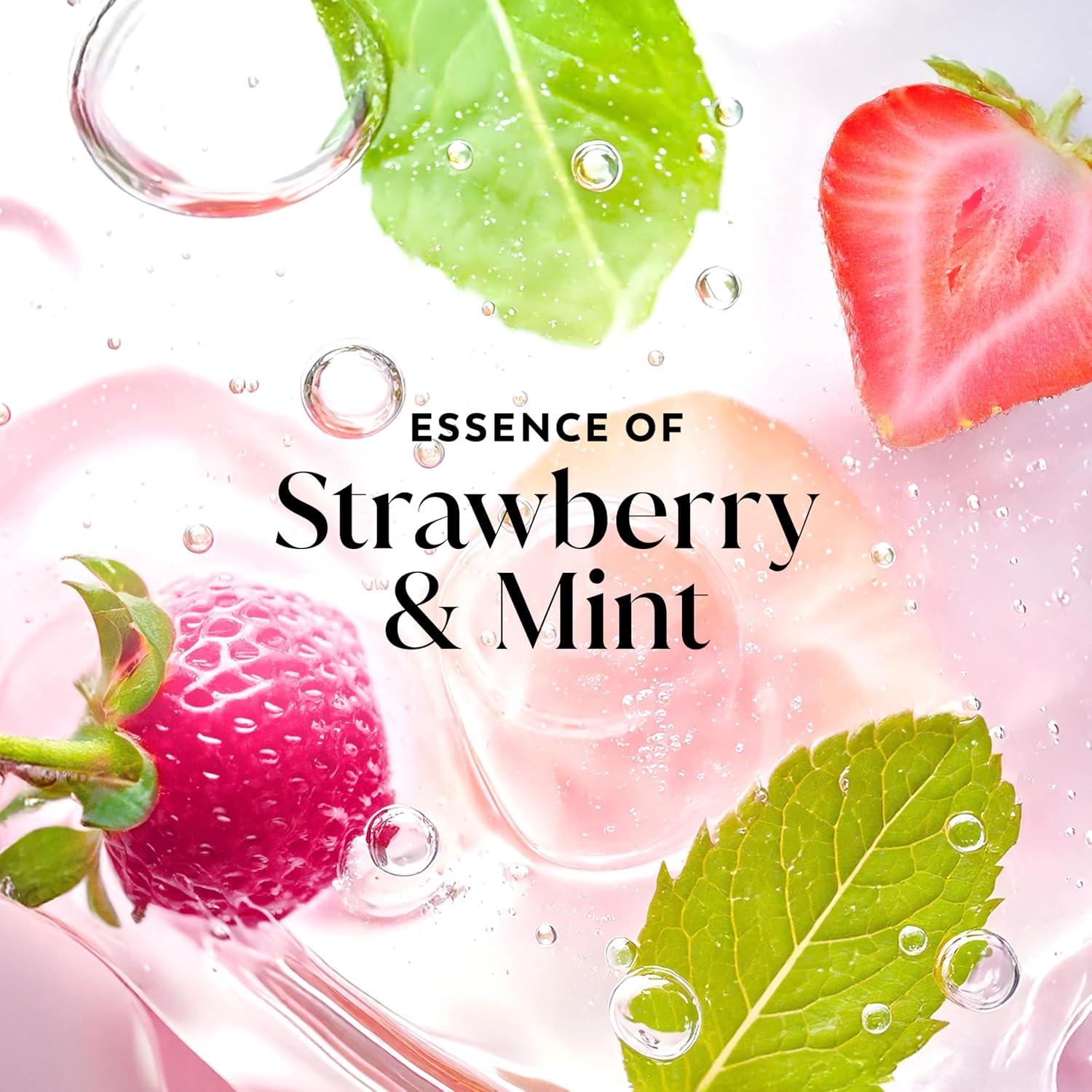 imageOlay Body Wash for Women Fresh Radiance 247 SkinLoving Freshness Visibly Radiant Plant Based Cleansers Vitamin B3 amp Antioxidant Blend For All Skin Types Strawberry amp Mint Scent 29 fl ozStrawberry Mint
