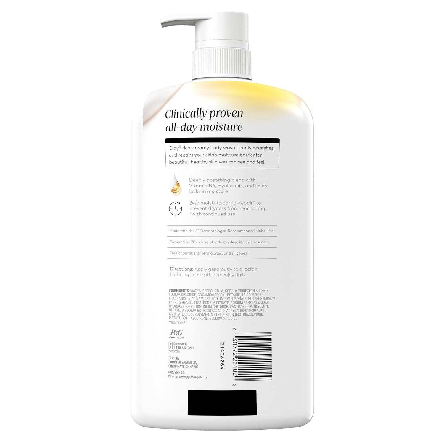 imageOlay Body Wash for Women Fresh Radiance 247 SkinLoving Freshness Visibly Radiant Plant Based Cleansers Vitamin B3 amp Antioxidant Blend For All Skin Types Strawberry amp Mint Scent 29 fl ozShea Butter