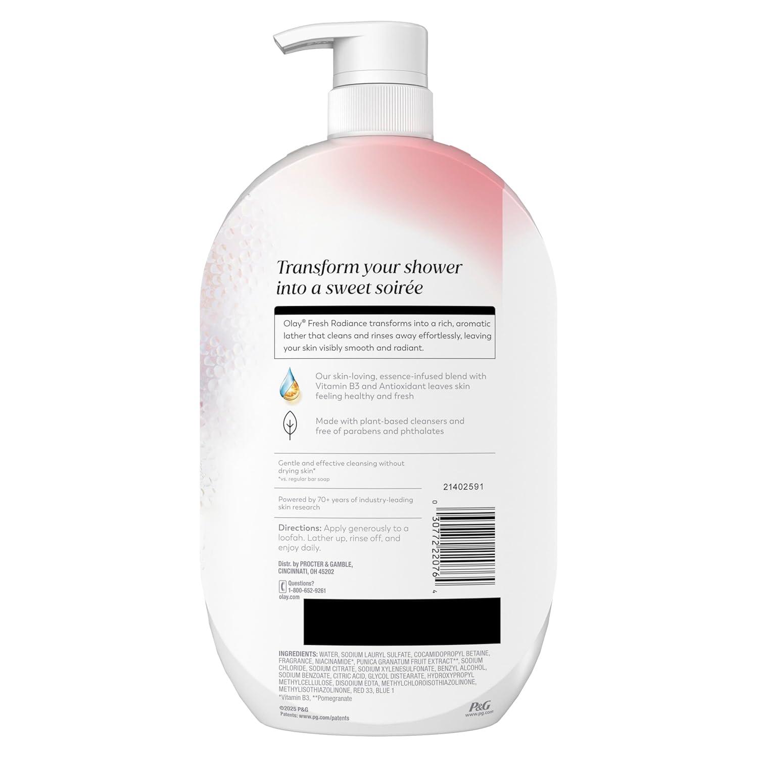 imageOlay Body Wash for Women Fresh Radiance Refreshing amp Renewing Made with Plant Based Cleansers B3 Botanical Complex For All Skin Types Peach amp Cherry Blossom Scent 33 fl ozBlack Cherry Vanilla