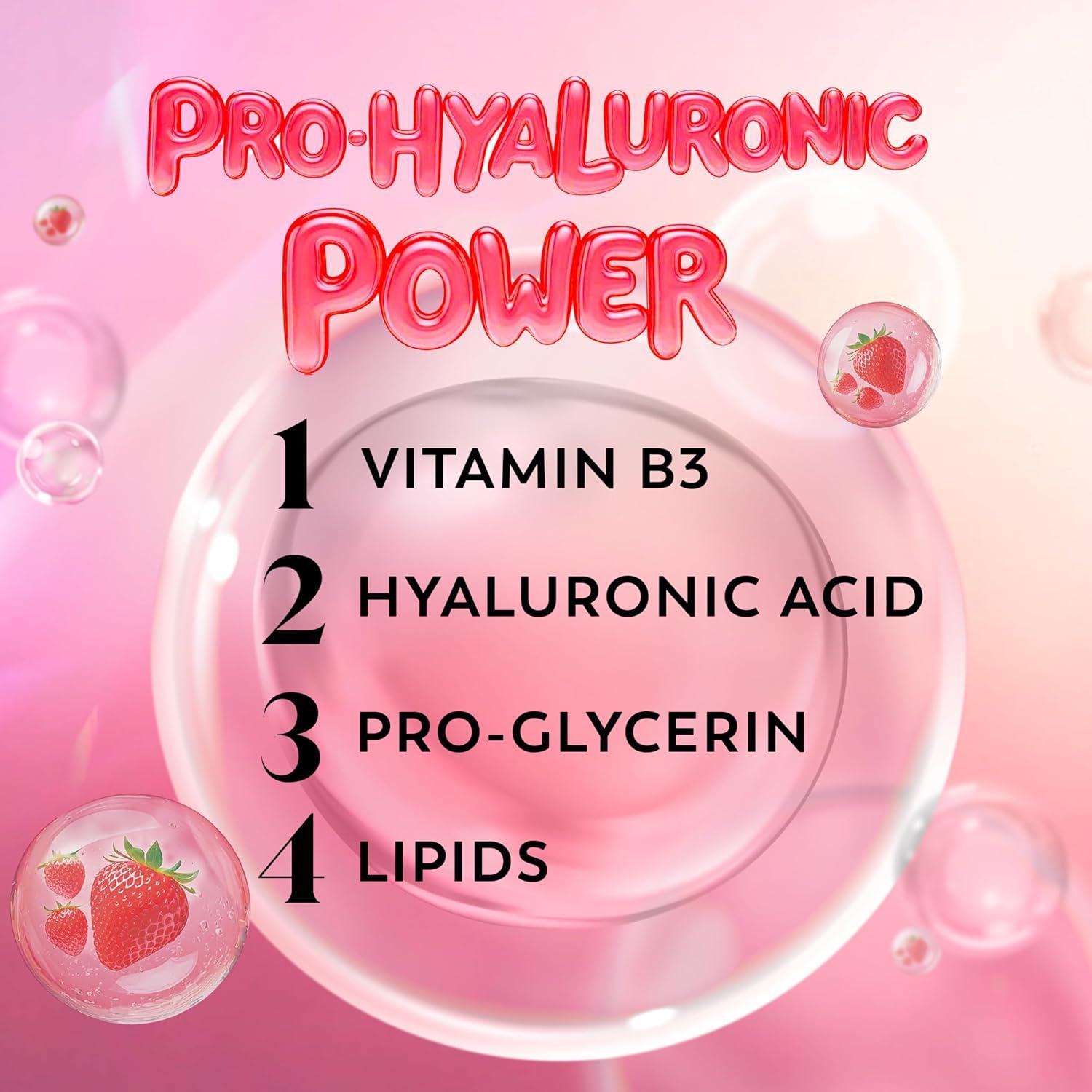 imageOlay Body Wash for Women Intensely Hydrating ProHyaluronic Acid Serum Complex Renews Moisture Vitamin B3 Lameller Technology For All Skin Types Mandarin Summer Fizz Scent 20 fl ozStrawberry