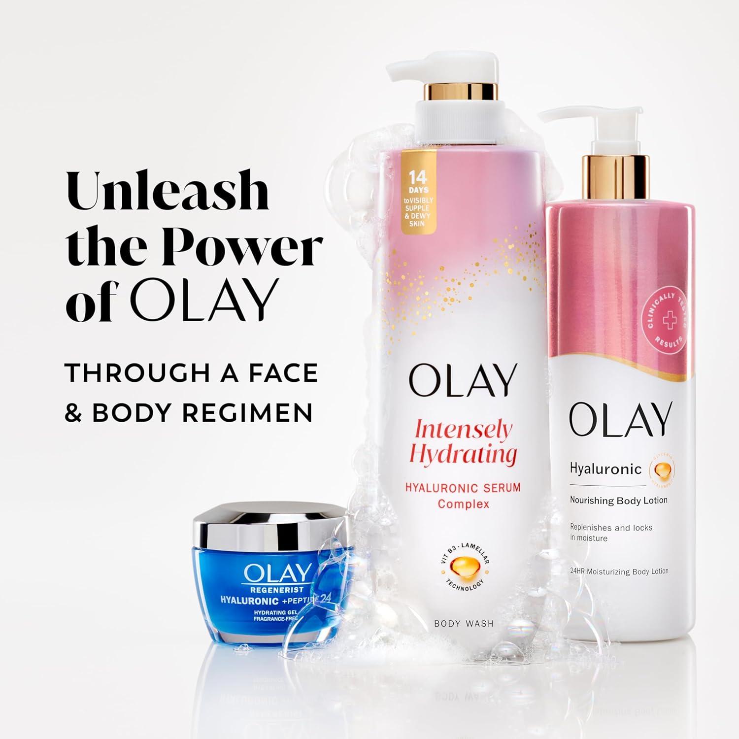 imageOlay Body Wash for Women Intensely Hydrating ProHyaluronic Acid Serum Complex Renews Moisture Vitamin B3 Lameller Technology For All Skin Types Mandarin Summer Fizz Scent 20 fl ozLightly Scented